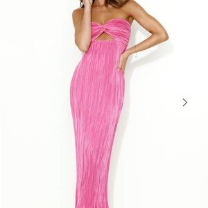 Hello Molly Strapless Pink Dress